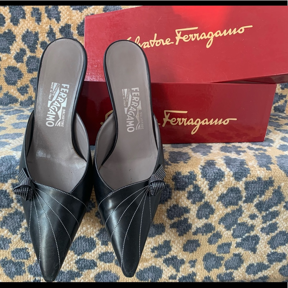 Ferragamo Greta Mules - Size 8